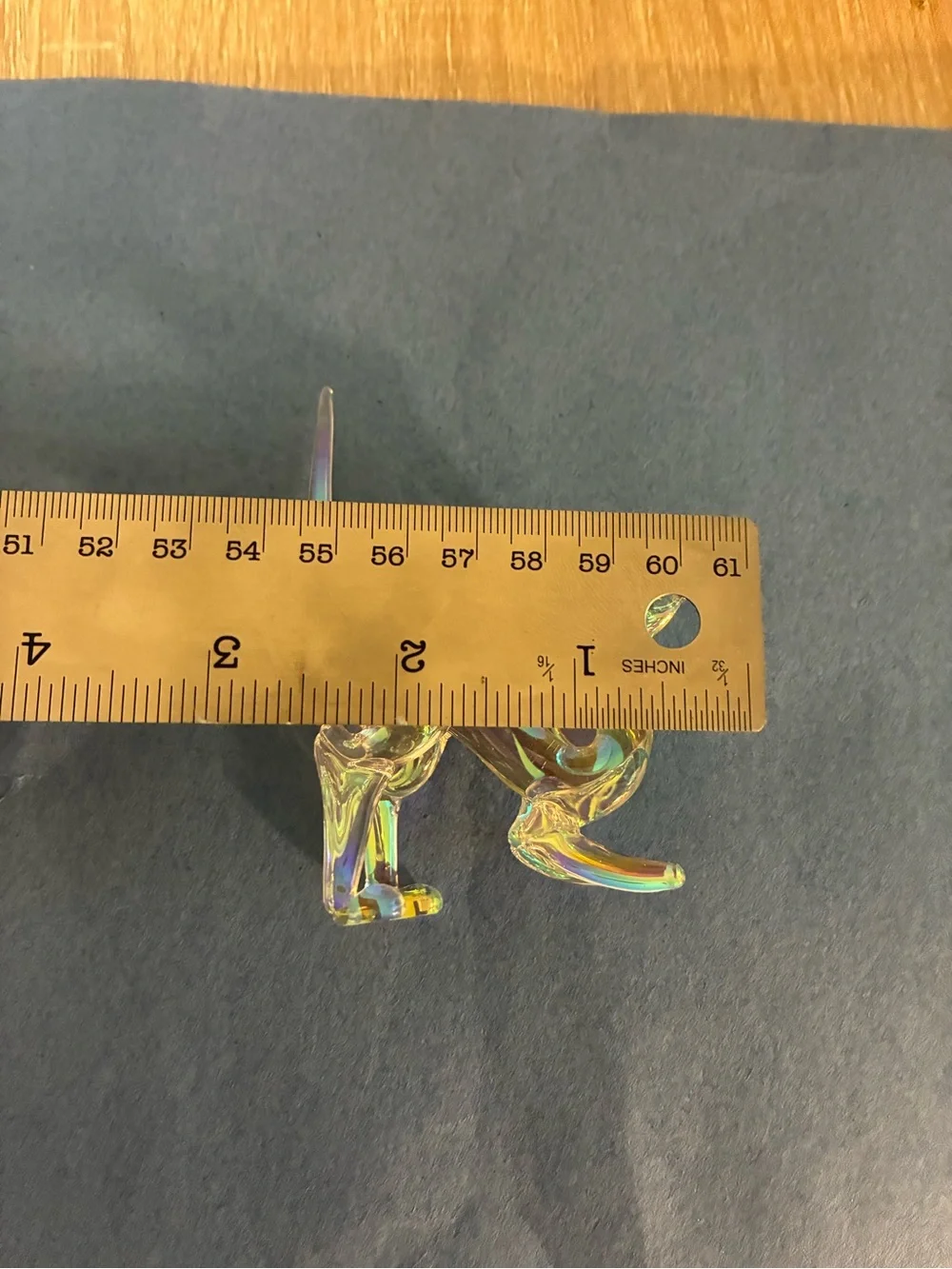 Iridescent Yellow Glass Gecko Reptile Ornament